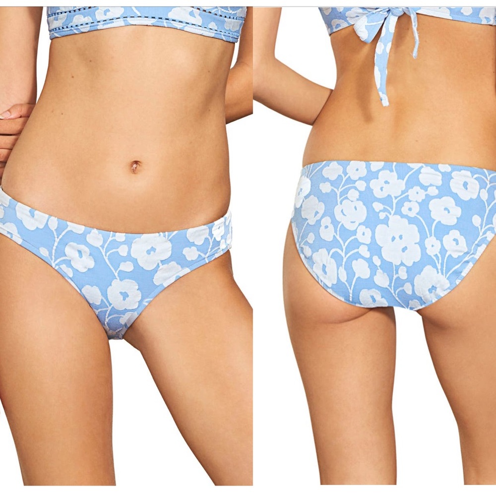 Robin Piccone Sadie Clean Finish Sky Blue Bikini Bottoms